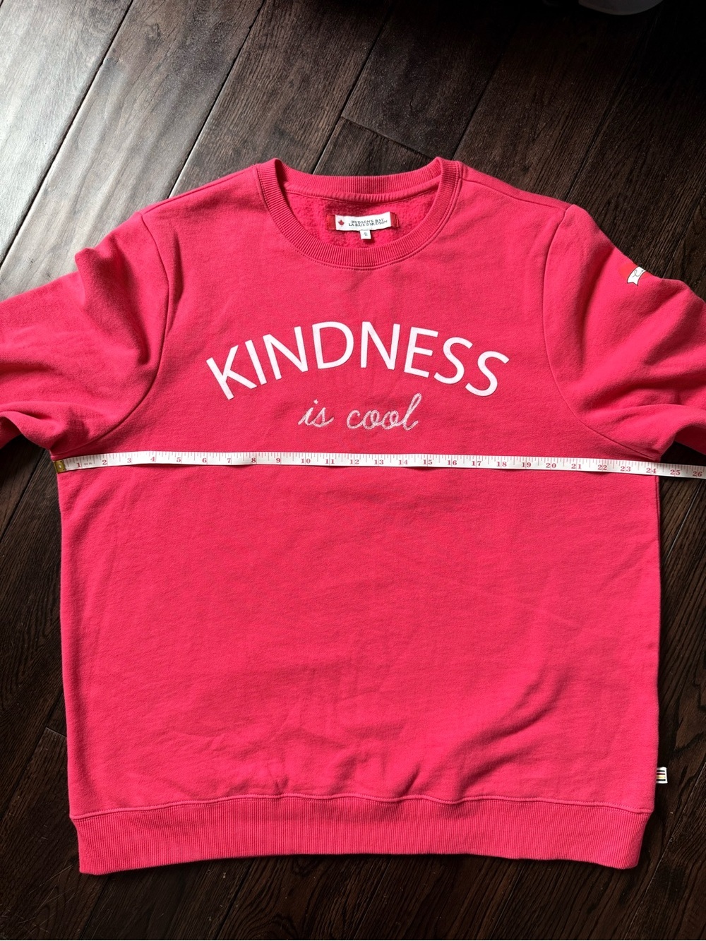 Hudson’s Bay Bright Pink "Kindness is Cool" Crewneck Sweatshirt - Picture 8 of 8
